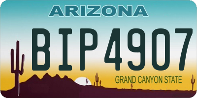 AZ license plate BIP4907