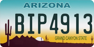 AZ license plate BIP4913