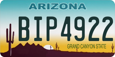 AZ license plate BIP4922