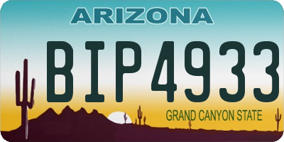 AZ license plate BIP4933