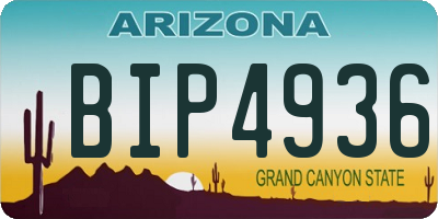 AZ license plate BIP4936