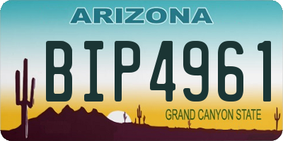 AZ license plate BIP4961