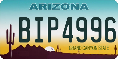 AZ license plate BIP4996