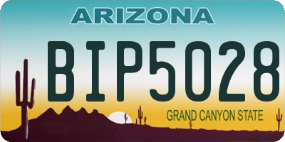 AZ license plate BIP5028