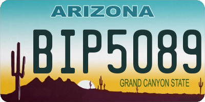 AZ license plate BIP5089