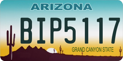 AZ license plate BIP5117