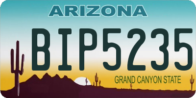 AZ license plate BIP5235