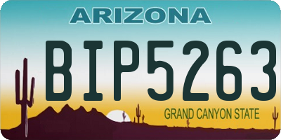 AZ license plate BIP5263