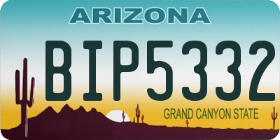 AZ license plate BIP5332