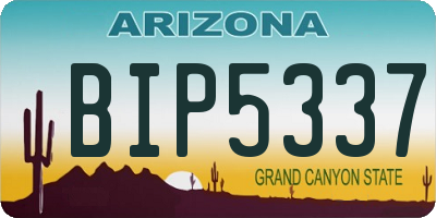 AZ license plate BIP5337