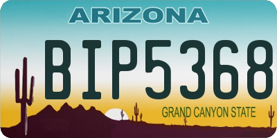 AZ license plate BIP5368
