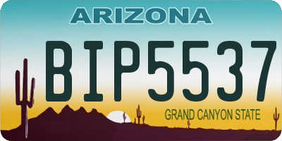 AZ license plate BIP5537