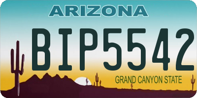 AZ license plate BIP5542
