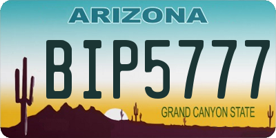 AZ license plate BIP5777