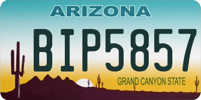 AZ license plate BIP5857