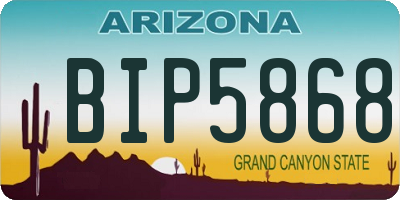 AZ license plate BIP5868