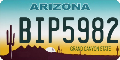 AZ license plate BIP5982
