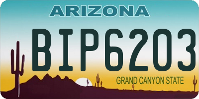AZ license plate BIP6203