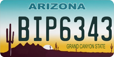 AZ license plate BIP6343