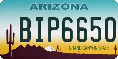 AZ license plate BIP6650