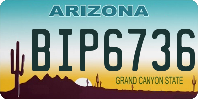 AZ license plate BIP6736