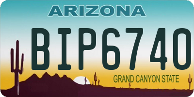 AZ license plate BIP6740