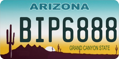 AZ license plate BIP6888