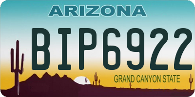 AZ license plate BIP6922
