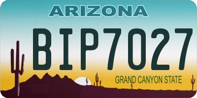 AZ license plate BIP7027