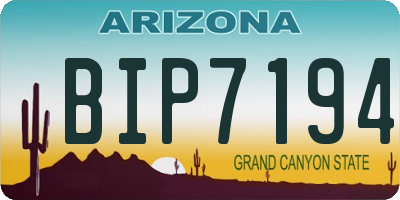 AZ license plate BIP7194