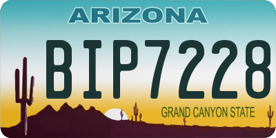 AZ license plate BIP7228