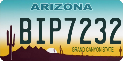 AZ license plate BIP7232