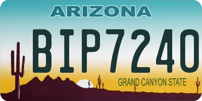 AZ license plate BIP7240