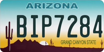AZ license plate BIP7284