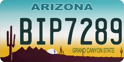 AZ license plate BIP7289