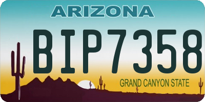 AZ license plate BIP7358
