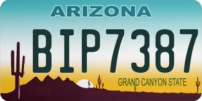 AZ license plate BIP7387