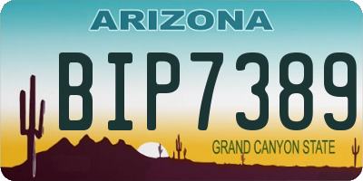 AZ license plate BIP7389