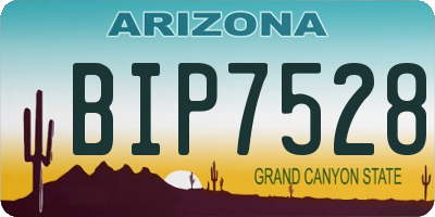 AZ license plate BIP7528