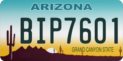 AZ license plate BIP7601