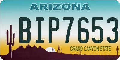 AZ license plate BIP7653