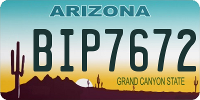 AZ license plate BIP7672
