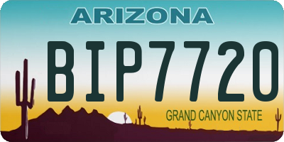 AZ license plate BIP7720