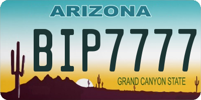 AZ license plate BIP7777