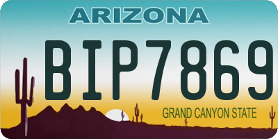 AZ license plate BIP7869