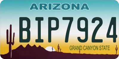 AZ license plate BIP7924