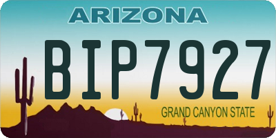 AZ license plate BIP7927