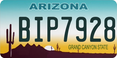 AZ license plate BIP7928