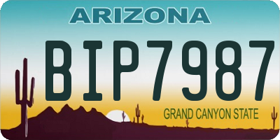 AZ license plate BIP7987