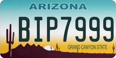 AZ license plate BIP7999